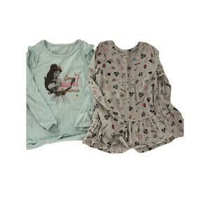 Disney Jumping Beans Peplum Princess Bell And Minnie Shirts size 6